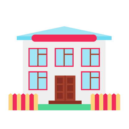 ilustracja budynku przedszkola Kolorowe Kredki Nałęczów Garbów Lublin Snopków